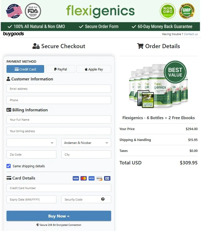 Secure Checkout Form